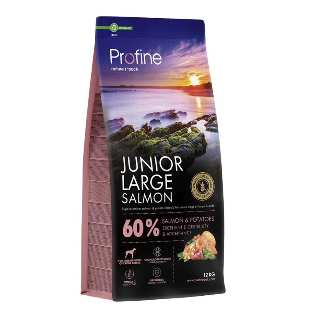 Profine 12kg Gluten Free Junior Large Salmon Glutensiz İri Irk Somon Etli Yavru Köpek Maması Profine 12kg Gluten Free Junior Large Salmon Glutensiz İri Irk Somon Etli Yavru Köpek Maması
