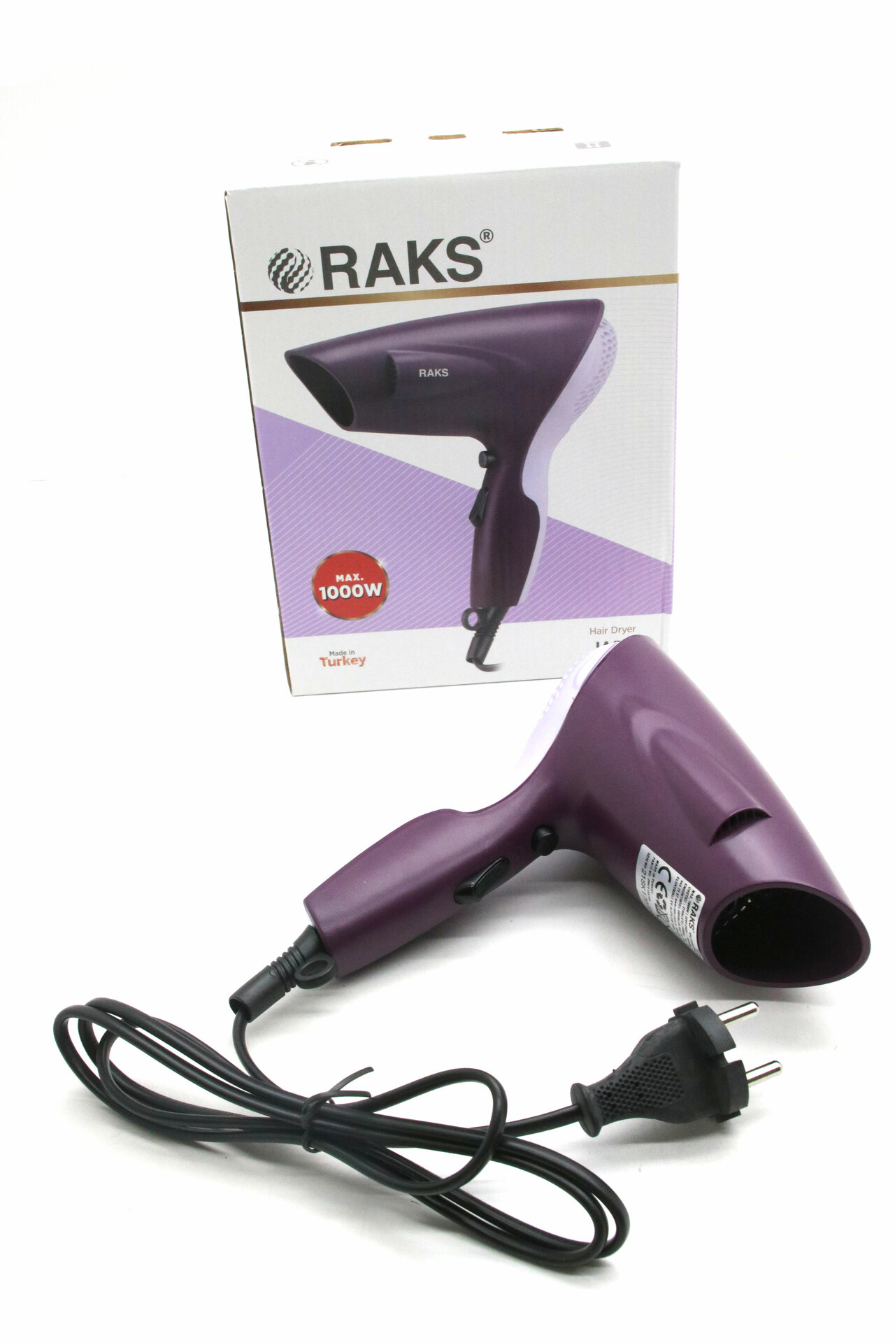RAKS JADE SAÇ KURUTMA MAKİNESİ 2 KADEME HIZ - SICAKLIK 1000W (4707) RAKS JADE SAÇ KURUTMA MAKİNESİ 2 KADEME HIZ - SICAKLIK 1000W (4707)