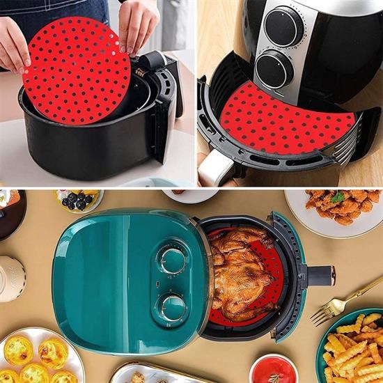 Renkli Isıya Dayanıklı Yıkanılabilir Silikon Fırın Ve Airfryer Yuvarlak Pişirme Matı 20 Cm (4707) Renkli Isıya Dayanıklı Yıkanılabilir Silikon Fırın Ve Airfryer Yuvarlak Pişirme Matı 20 Cm (4707)