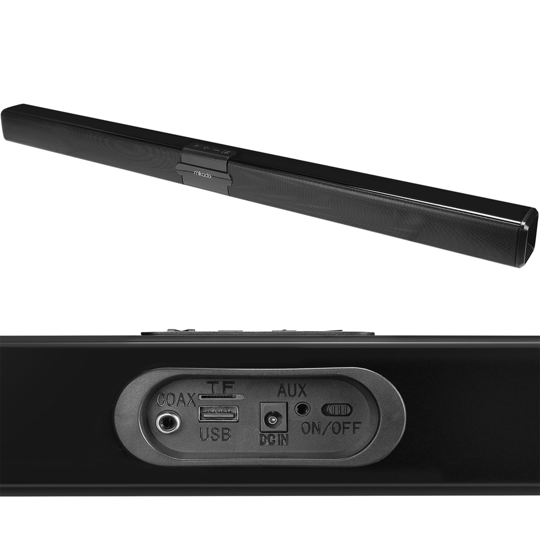 SİYAH 10WX2 12V/1.5A BT USB AUX TF KARTLI EV SİNEMA SOUNDBAR HOPARLÖR MD-SB101 (4707) SİYAH 10WX2 12V/1.5A BT USB AUX TF KARTLI EV SİNEMA SOUNDBAR HOPARLÖR MD-SB101 (4707)