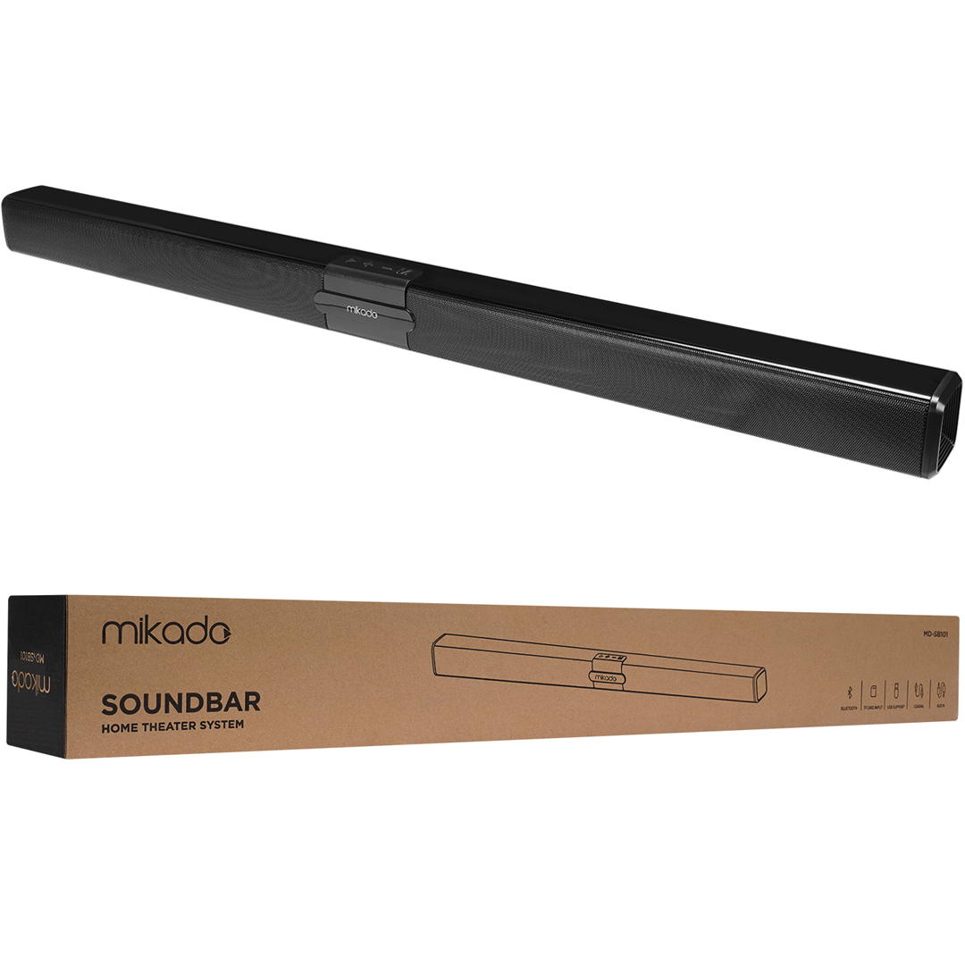 SİYAH 10WX2 12V/1.5A BT USB AUX TF KARTLI EV SİNEMA SOUNDBAR HOPARLÖR MD-SB101 (4707) SİYAH 10WX2 12V/1.5A BT USB AUX TF KARTLI EV SİNEMA SOUNDBAR HOPARLÖR MD-SB101 (4707)