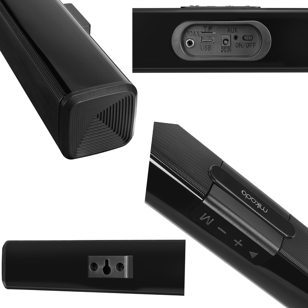 SİYAH 10WX2 12V/1.5A BT USB AUX TF KARTLI EV SİNEMA SOUNDBAR HOPARLÖR MD-SB101 (4707) SİYAH 10WX2 12V/1.5A BT USB AUX TF KARTLI EV SİNEMA SOUNDBAR HOPARLÖR MD-SB101 (4707)
