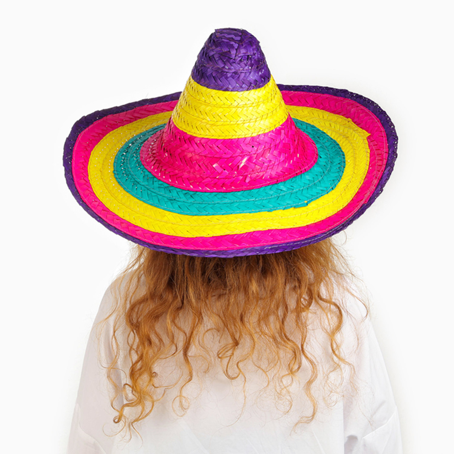 Sombrero Meksika Şapkası Renkli Örme Hasır Çocuk Boy (4707) Sombrero Meksika Şapkası Renkli Örme Hasır Çocuk Boy (4707)