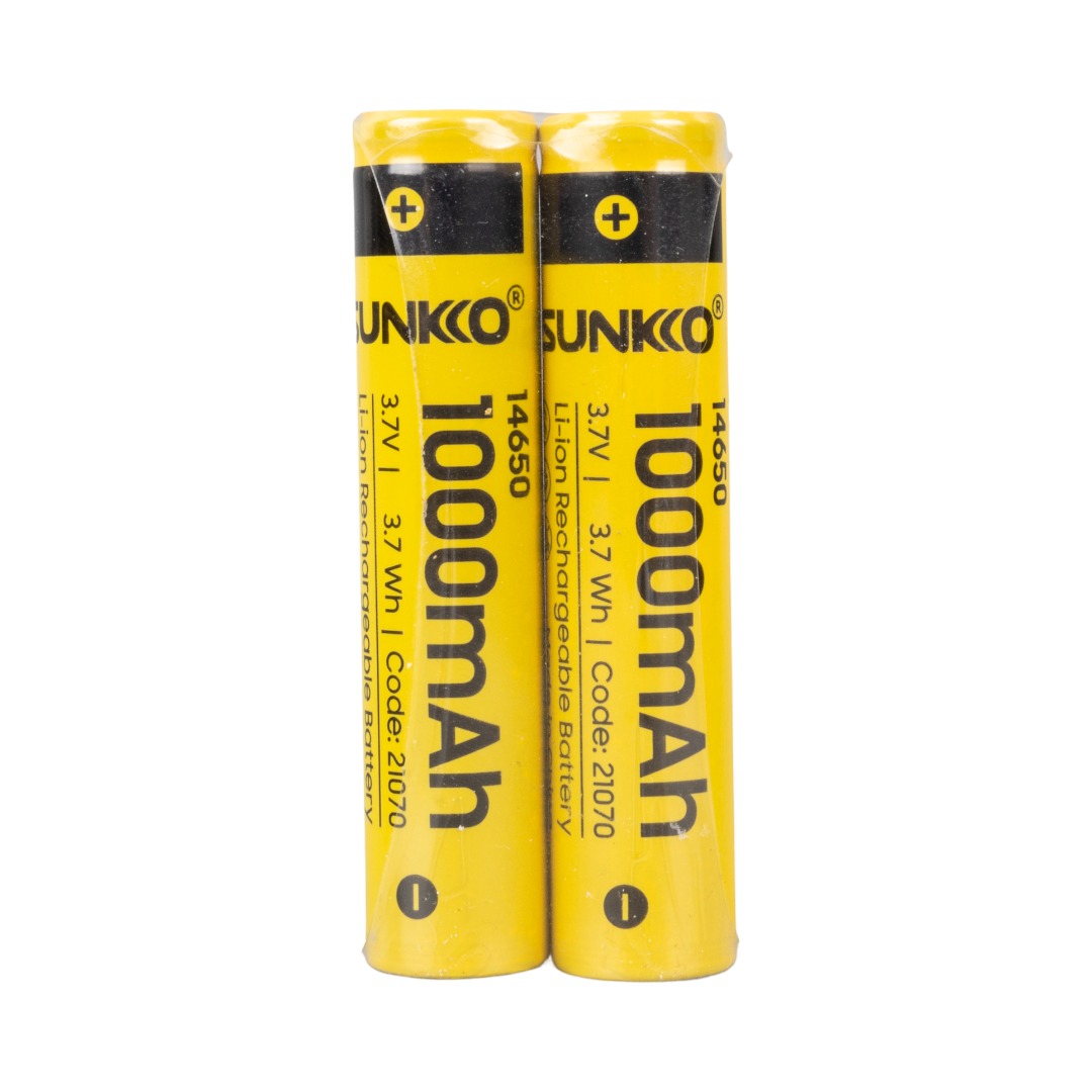 SUNKKO 3.7 VOLT 1000 MAH 14650 ŞARJ EDİLEBİLİR PİL (TEKLİ) (4707) SUNKKO 3.7 VOLT 1000 MAH 14650 ŞARJ EDİLEBİLİR PİL (TEKLİ) (4707)