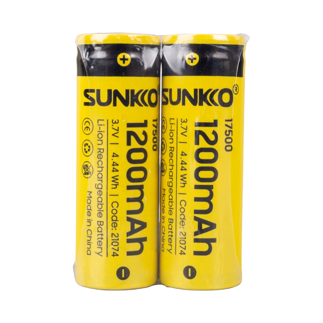 SUNKKO 3.7 VOLT 1200 MAH 17500 ŞARJ EDİLEBİLİR PİL (TEKLİ) (4707) SUNKKO 3.7 VOLT 1200 MAH 17500 ŞARJ EDİLEBİLİR PİL (TEKLİ) (4707)
