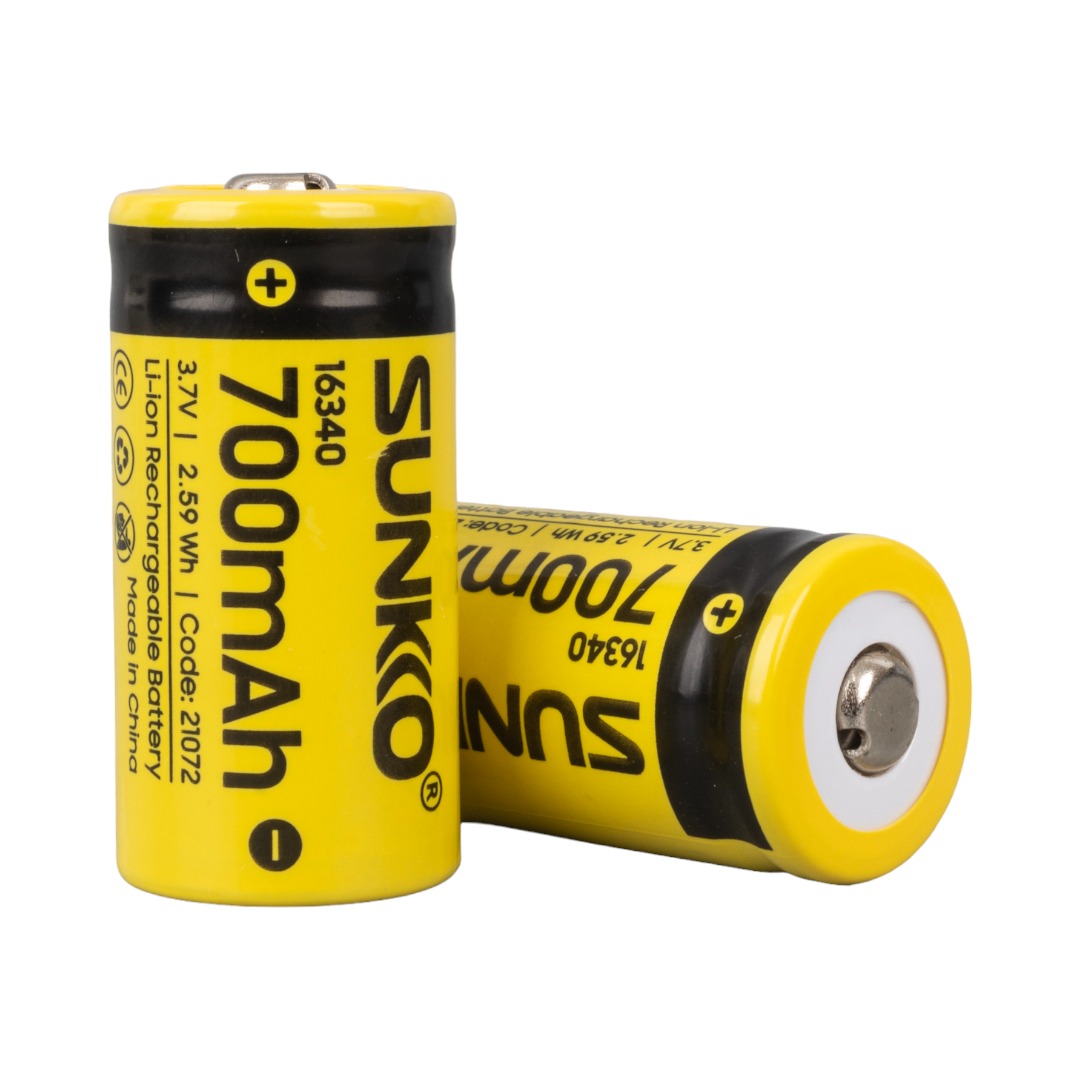 SUNKKO 3.7 VOLT 700 MAH 16340 ŞARJ EDİLEBİLİR PİL (TEKLİ) (4707) SUNKKO 3.7 VOLT 700 MAH 16340 ŞARJ EDİLEBİLİR PİL (TEKLİ) (4707)