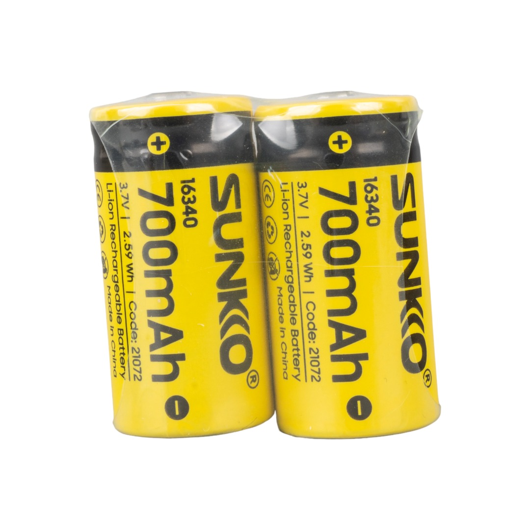 SUNKKO 3.7 VOLT 700 MAH 16340 ŞARJ EDİLEBİLİR PİL (TEKLİ) (4707) SUNKKO 3.7 VOLT 700 MAH 16340 ŞARJ EDİLEBİLİR PİL (TEKLİ) (4707)