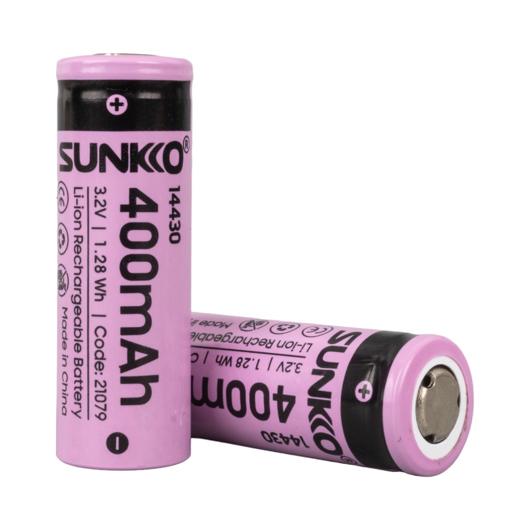SUNKKO IFR 3.2 VOLT 400 MAH 14430 ŞARJ EDİLEBİLİR PİL (TEKLİ) (4707) SUNKKO IFR 3.2 VOLT 400 MAH 14430 ŞARJ EDİLEBİLİR PİL (TEKLİ) (4707)