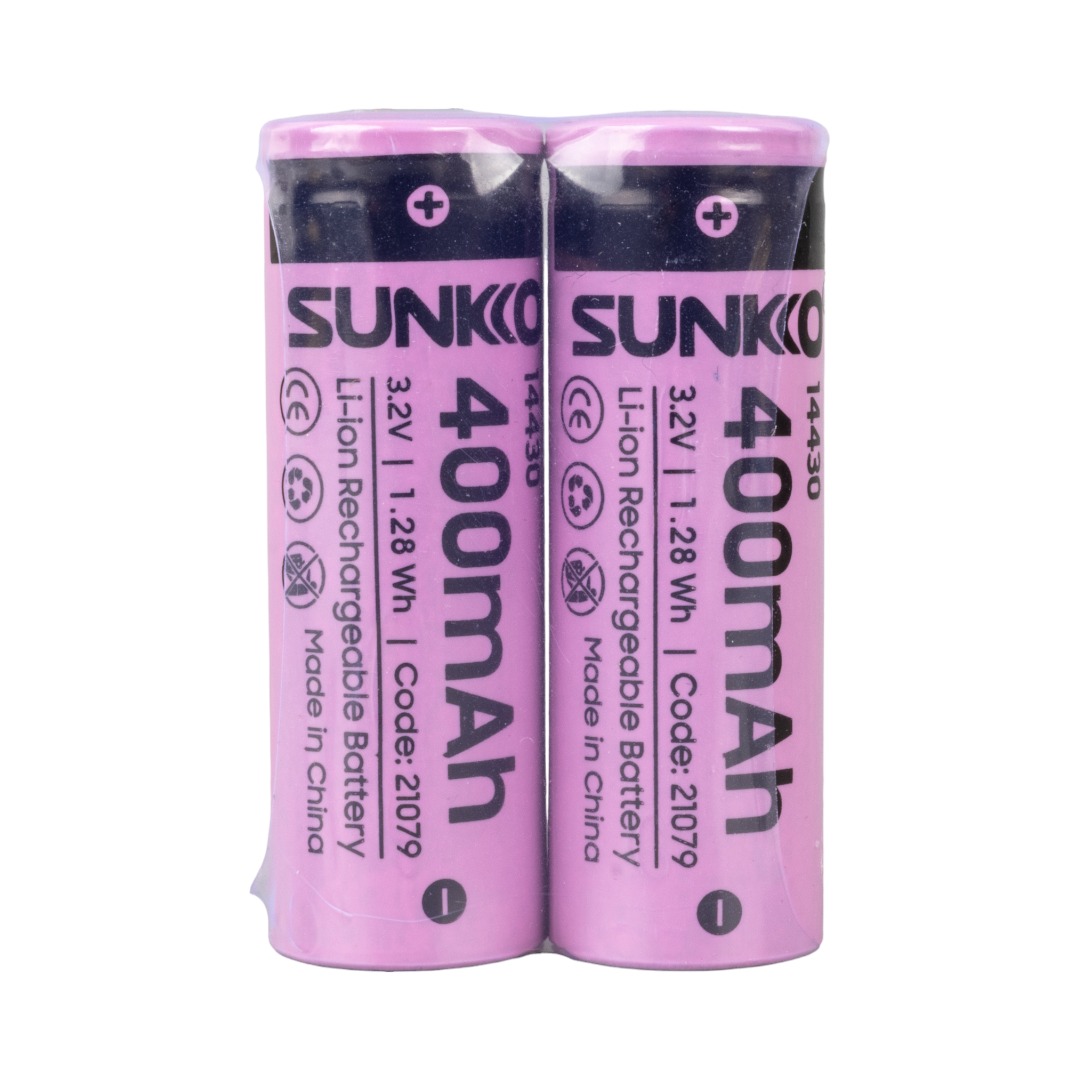 SUNKKO IFR 3.2 VOLT 400 MAH 14430 ŞARJ EDİLEBİLİR PİL (TEKLİ) (4707) SUNKKO IFR 3.2 VOLT 400 MAH 14430 ŞARJ EDİLEBİLİR PİL (TEKLİ) (4707)