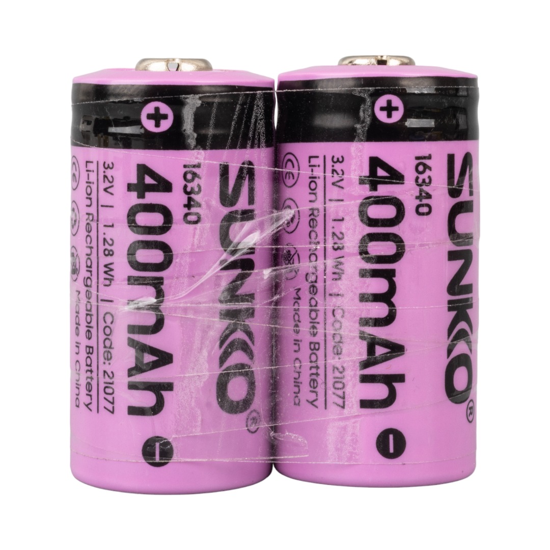 SUNKKO IFR 3.2 VOLT 400 MAH 16340 ŞARJ EDİLEBİLİR PİL (TEKLİ) (4707) SUNKKO IFR 3.2 VOLT 400 MAH 16340 ŞARJ EDİLEBİLİR PİL (TEKLİ) (4707)