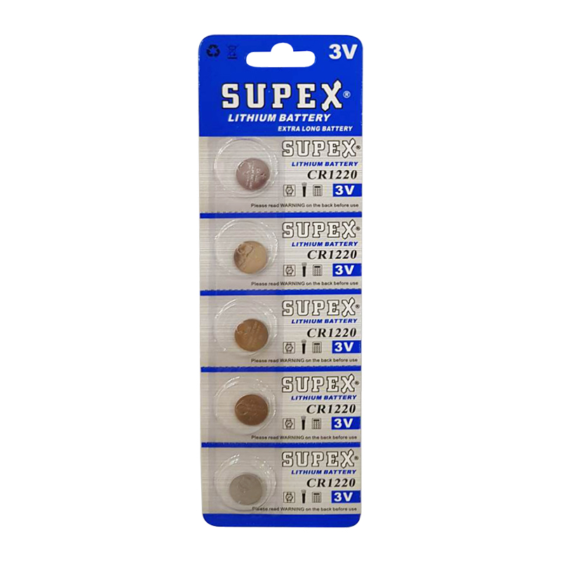 SUPEX CR1220 3V LİTYUM PİL 5Lİ BLİSTER PAKET (4707) SUPEX CR1220 3V LİTYUM PİL 5Lİ BLİSTER PAKET (4707)