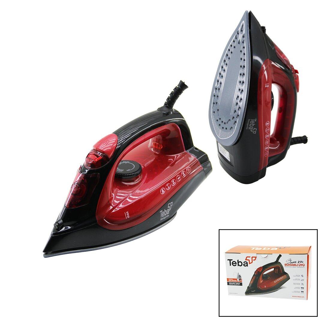 TEBA BUHARLI ÜTÜ 2200W SERAMİK TABAN ŞOK BUHAR=180GR - SÜREKLİ BUHAR=40GR (4707) TEBA BUHARLI ÜTÜ 2200W SERAMİK TABAN ŞOK BUHAR=180GR - SÜREKLİ BUHAR=40GR (4707)