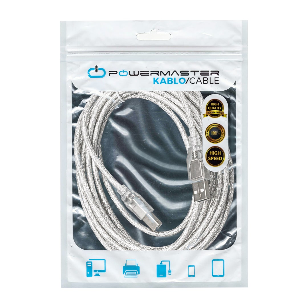 USB YAZICI KABLOSU 5 MT 2.0 ŞEFFAF SL-U2005 * AC-UP05 (4707) USB YAZICI KABLOSU 5 MT 2.0 ŞEFFAF SL-U2005 * AC-UP05 (4707)