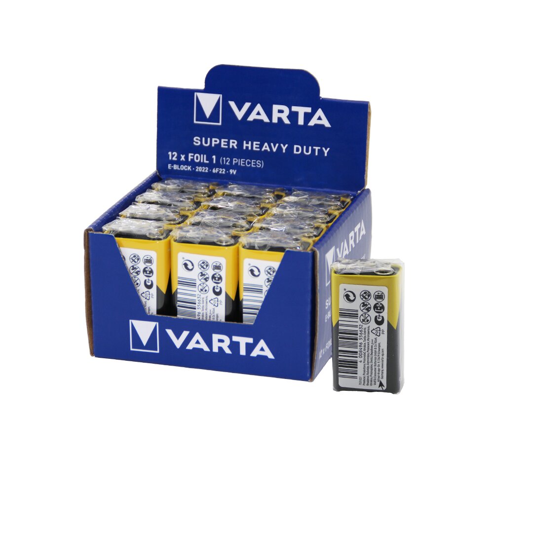 VARTA 9 VOLT PİL E 12PCS (4707) VARTA 9 VOLT PİL E 12PCS (4707)
