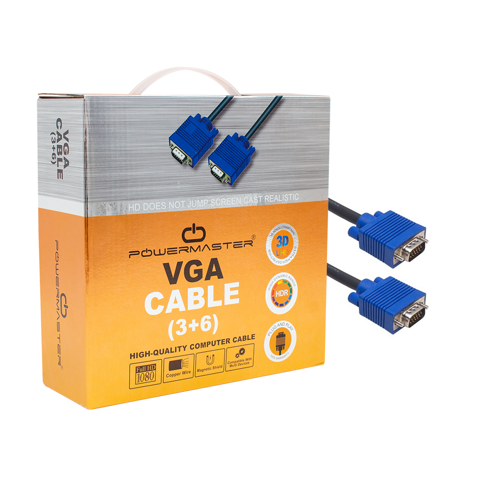 VGA KABLO 15 PİN 3+6 ERKEK/ERKEK 15M KUTULU (4707) VGA KABLO 15 PİN 3+6 ERKEK/ERKEK 15M KUTULU (4707)