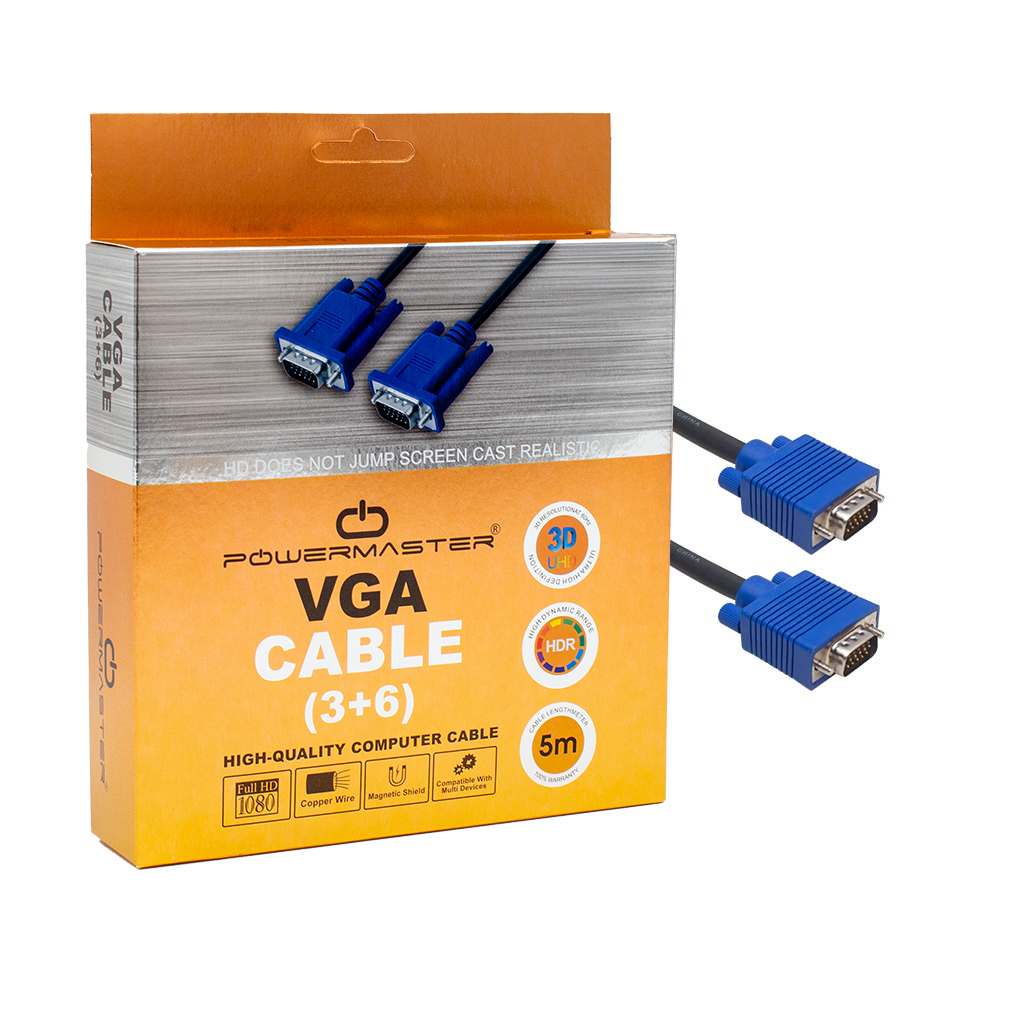 VGA KABLO 15 PİN 3+6 ERKEK/ERKEK 5M KUTULU (4707) VGA KABLO 15 PİN 3+6 ERKEK/ERKEK 5M KUTULU (4707)