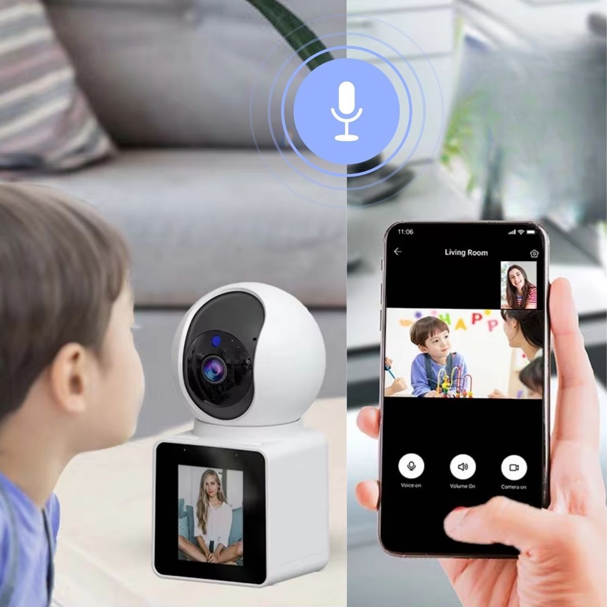 Wifi Bağlantılı Görüntülü Görüşme Sağlayabilen Ev Tipi Güvenlik Kamerası (4707) Wifi Bağlantılı Görüntülü Görüşme Sağlayabilen Ev Tipi Güvenlik Kamerası (4707)