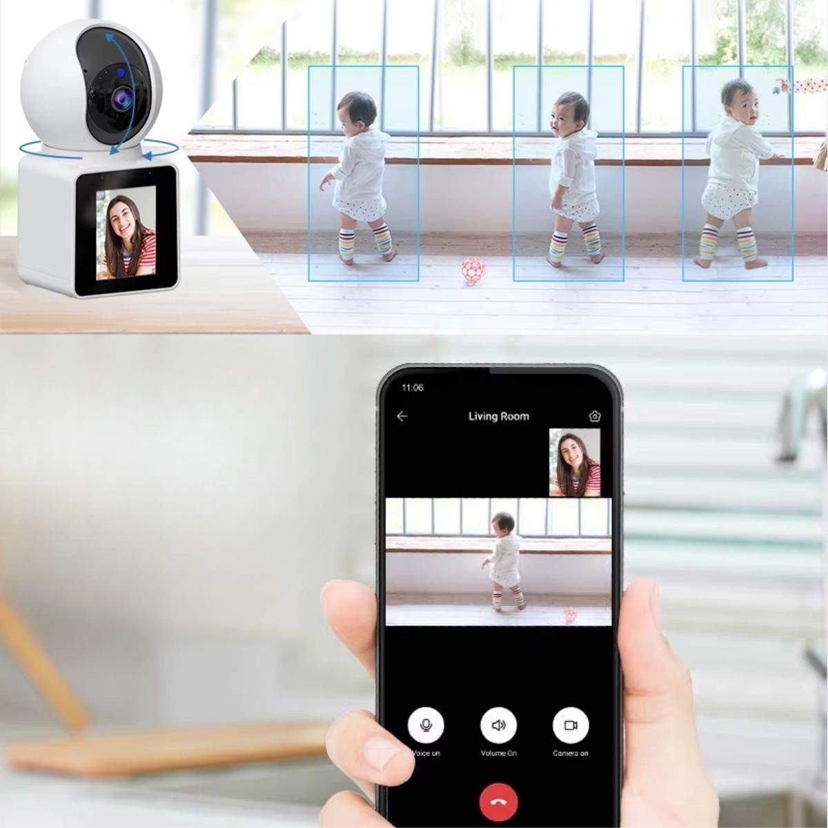 Wifi Bağlantılı Görüntülü Görüşme Sağlayabilen Ev Tipi Güvenlik Kamerası (4707) Wifi Bağlantılı Görüntülü Görüşme Sağlayabilen Ev Tipi Güvenlik Kamerası (4707)