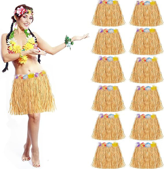 Yetişkin ve Çocuk Uyumlu Saman Renk Hawaii Luau Hula Etek 40 cm 12 Adet (4707) Yetişkin ve Çocuk Uyumlu Saman Renk Hawaii Luau Hula Etek 40 cm 12 Adet (4707)