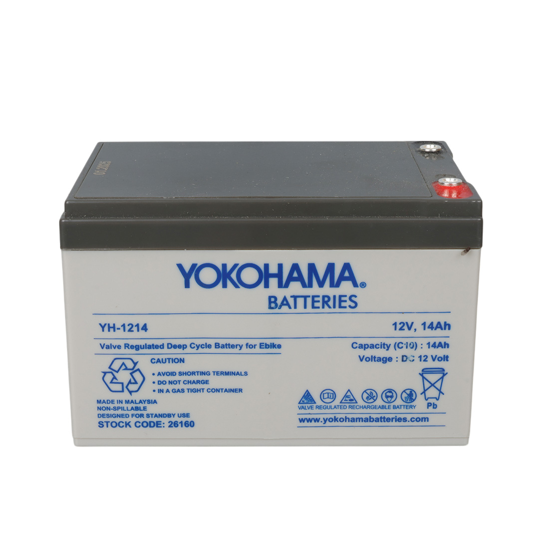 YOKOHAMA YH-1214 12 VOLT - 14 AMPER ELEKTRİKLİ BİSİKLET AKÜSÜ (150 X 95 X 98 MM) (4707) YOKOHAMA YH-1214 12 VOLT - 14 AMPER ELEKTRİKLİ BİSİKLET AKÜSÜ (150 X 95 X 98 MM) (4707)
