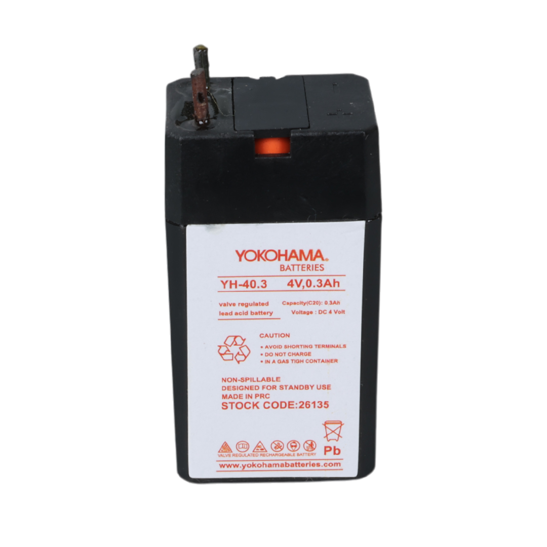 YOKOHAMA YH-40.3 4 VOLT - 0.3 AMPER KURU AKÜ (4707) YOKOHAMA YH-40.3 4 VOLT - 0.3 AMPER KURU AKÜ (4707)