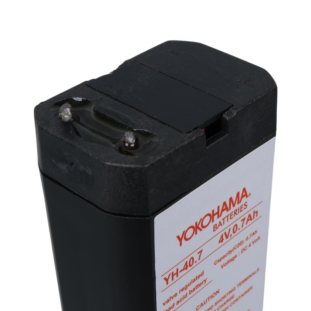 YOKOHAMA YH-40.7 4 VOLT - 0.7 AMPER KURU AKÜ (34X22X64 MM) (4707) YOKOHAMA YH-40.7 4 VOLT - 0.7 AMPER KURU AKÜ (34X22X64 MM) (4707)