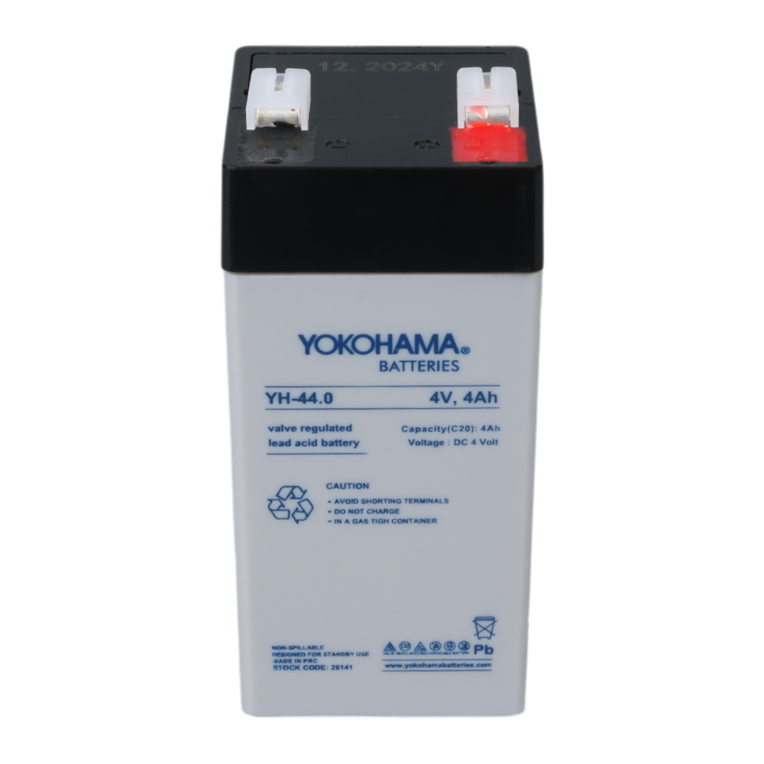 YOKOHAMA YH-44.0 4 VOLT - 4 AMPER DİK KURU AKÜ (46 X 46 X 100 MM) (4707) YOKOHAMA YH-44.0 4 VOLT - 4 AMPER DİK KURU AKÜ (46 X 46 X 100 MM) (4707)