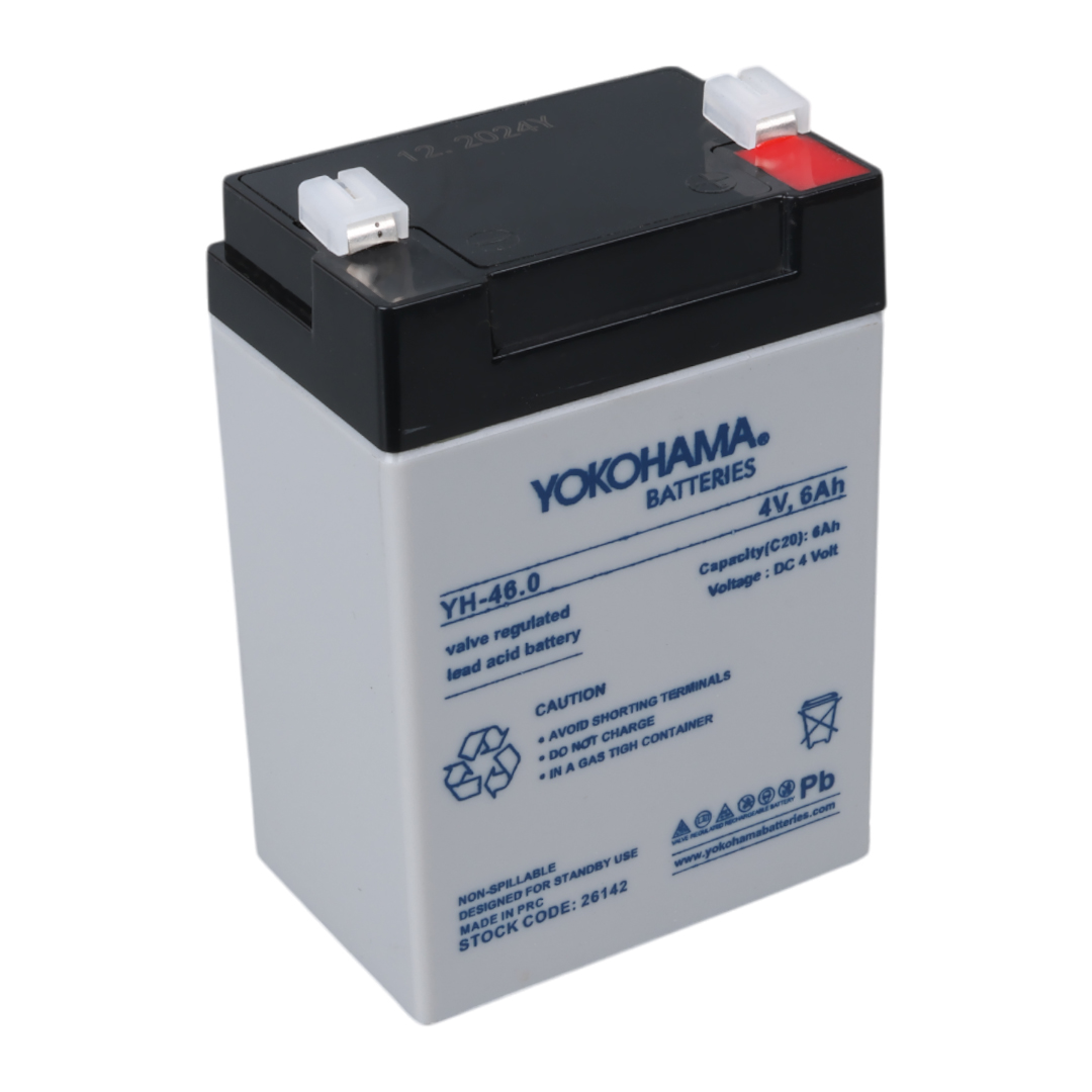 YOKOHAMA YH-46.0 4 VOLT - 6 AMPER KURU AKÜ (68 X 45 X 95 MM) (4707) YOKOHAMA YH-46.0 4 VOLT - 6 AMPER KURU AKÜ (68 X 45 X 95 MM) (4707)