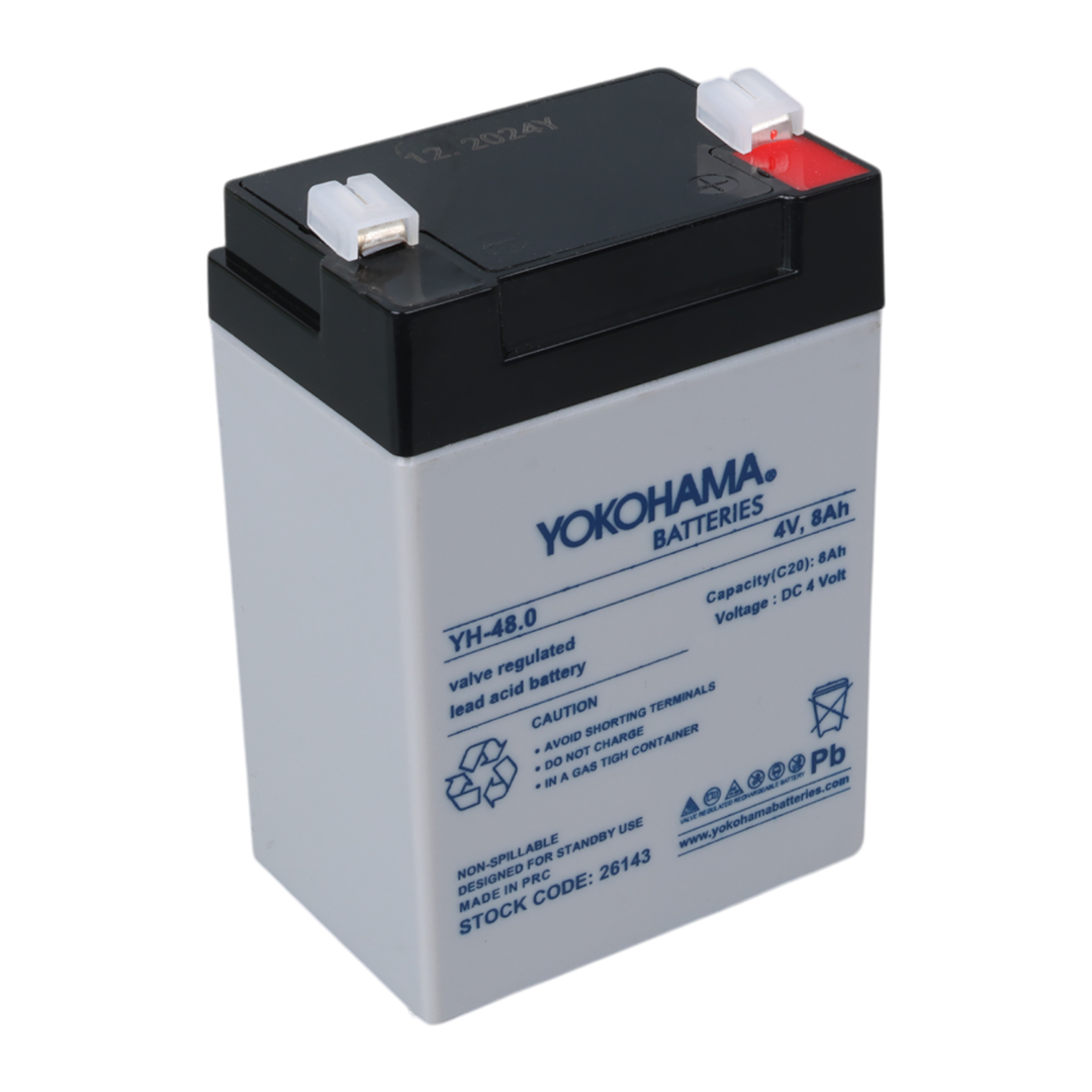 YOKOHAMA YH-48.0 4 VOLT - 8 AMPER KURU AKÜ (68 X 45 X 95 MM) (4707) YOKOHAMA YH-48.0 4 VOLT - 8 AMPER KURU AKÜ (68 X 45 X 95 MM) (4707)