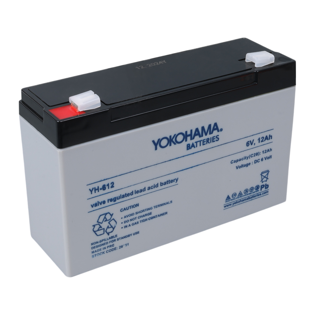 YOKOHAMA YH-612 6 VOLT - 12 AMPER KURU AKÜ (150 X 50 X 94 MM) (4707) YOKOHAMA YH-612 6 VOLT - 12 AMPER KURU AKÜ (150 X 50 X 94 MM) (4707)